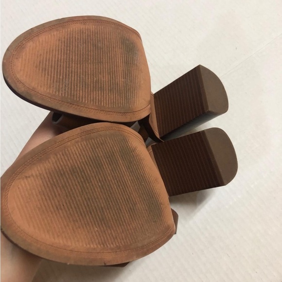 Target A New Day Beatriz Cross Band Stacked Heel Pumps Brown Size 9 - Picture 13 of 13